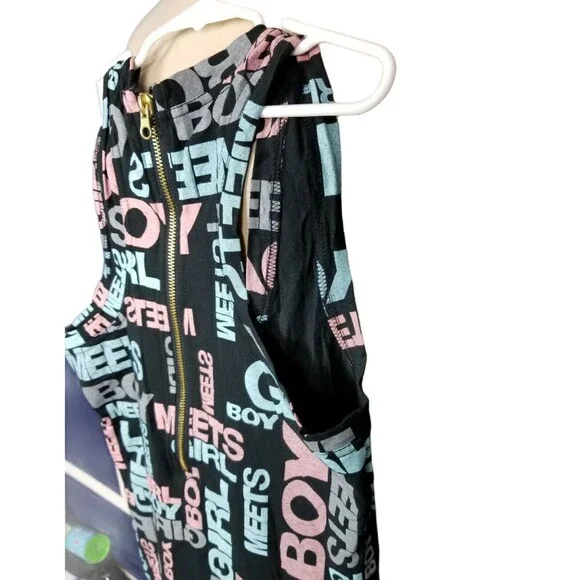 Boy Meets Girl Women's Logo Racer Back Cotton Dress Size Small - Picture 4 of 4